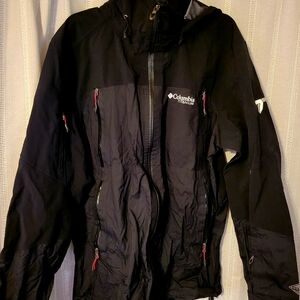 Columbia Black Jacket with Red Accents